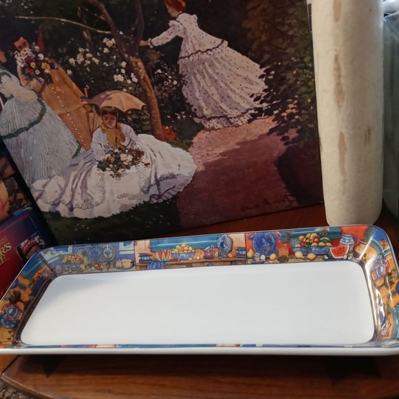 🌮 SAKURA Table Porcelain 18.5" Vintage SERVING PLATTER 🍜NICE GIFT.🍱🎁 - Picture 10 of 12